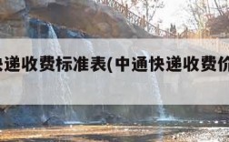 中通快递收费标准表(中通快递收费价目表2020)