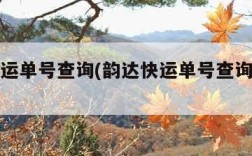 韵达快运单号查询(韵达快运单号查询官网查询)