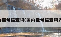 国内挂号信查询(国内挂号信查询方式)