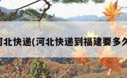 河北快递(河北快递到福建要多久)