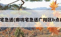 廊坊宅急送(廊坊宅急送广阳区b点在哪)