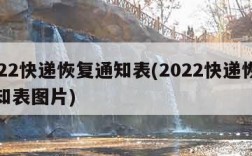 2022快递恢复通知表(2022快递恢复通知表图片)