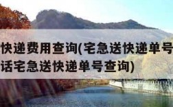 宅急送快递费用查询(宅急送快递单号查询宅急送电话宅急送快递单号查询)