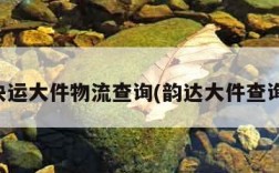 韵达快运大件物流查询(韵达大件查询单号)