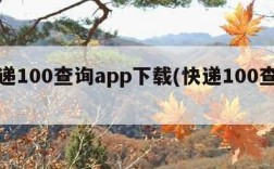 快递100查询app下载(快递100查找)