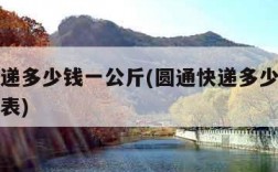 圆通快递多少钱一公斤(圆通快递多少钱一公斤价格表)