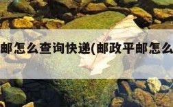 邮政平邮怎么查询快递(邮政平邮怎么查快递单号)