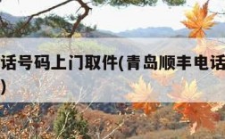 顺丰电话号码上门取件(青岛顺丰电话号码上门取件)