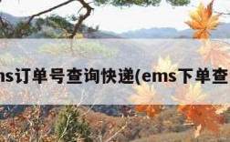 ems订单号查询快递(ems下单查询)